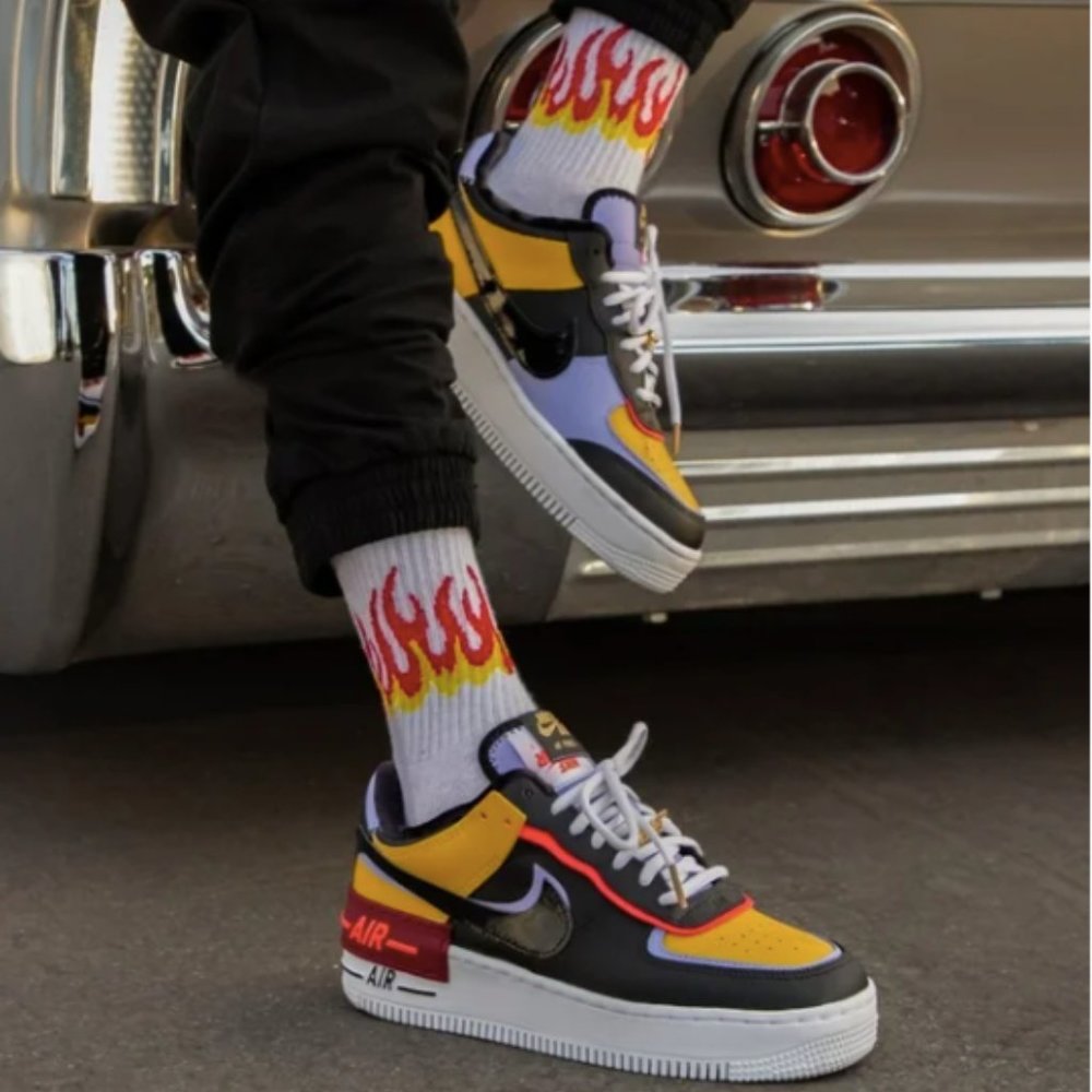Nike Air Sneakers - Black, Yellow, Red